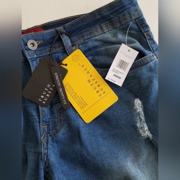 NWT Truth.Substance Common Sense Men's Blue Distressed Skinny Jeans Size 30x30 - Picture 9 of 12